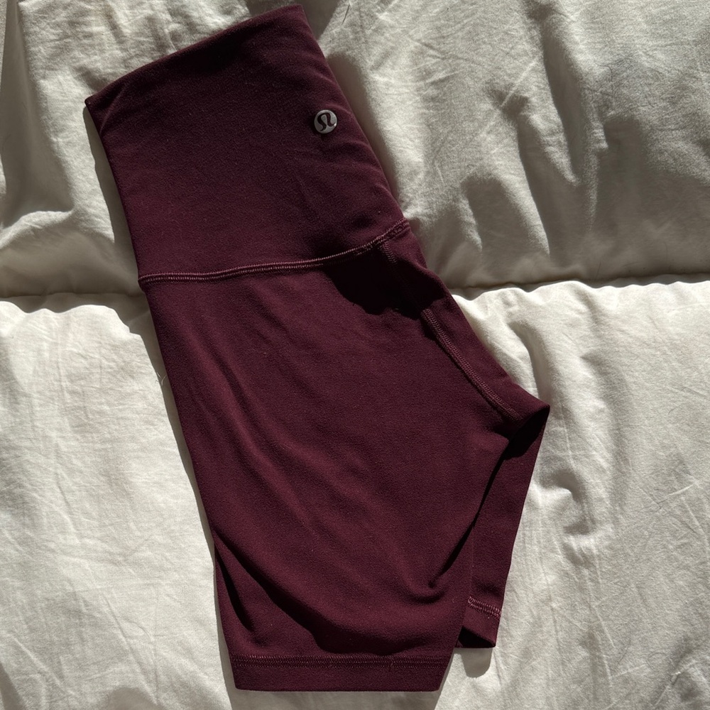 Lululemon Athletica Deep Red Bike Shorts - Picture 3 of 4